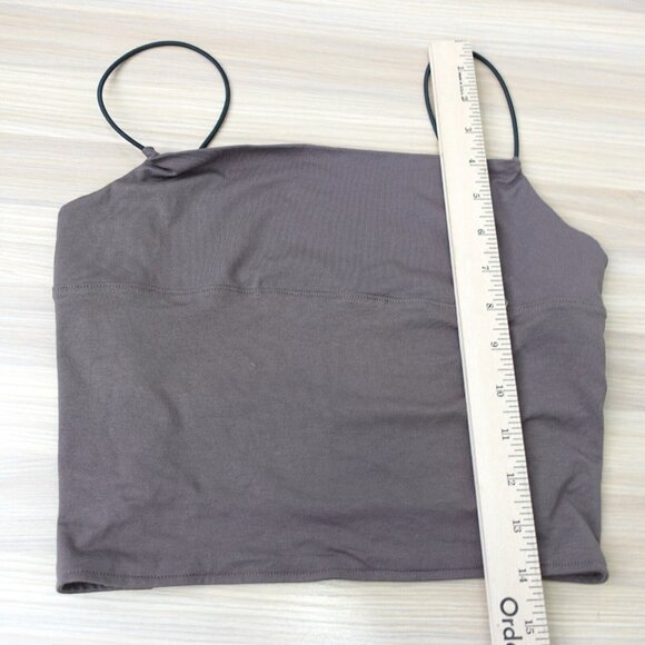 Brown Cropped Top Womens Strappy Camisole Open Back Party Cami One Size REMASS‎ - Picture 9 of 11